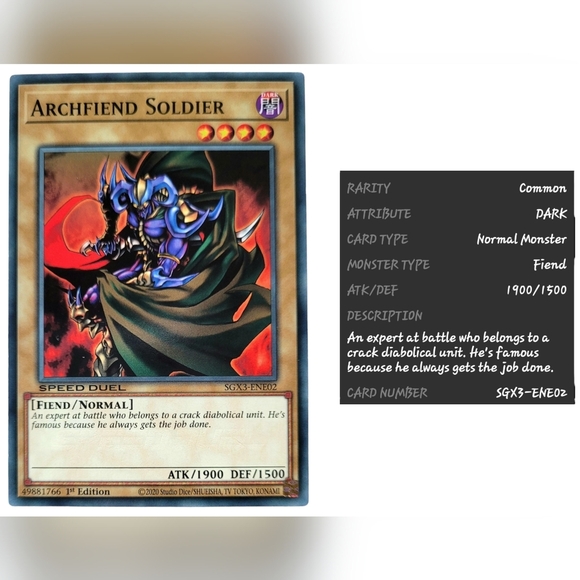 YU-GI-OH CARD LOT OF 4 ~ ZURE ~ RENGE ~ ARCHFIEND SOLDIER ~ DARK WORLD - Picture 2 of 6